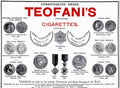 Teofani Cigarettes Awards Vintage Retro Advert Poster A4 Photo Print