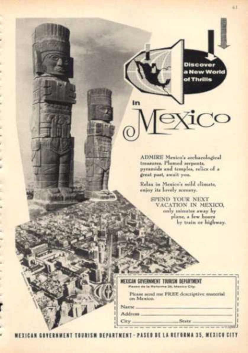 Teotihuacan Mexico City Vintage Retro Advert Ads A4 Photo Print
