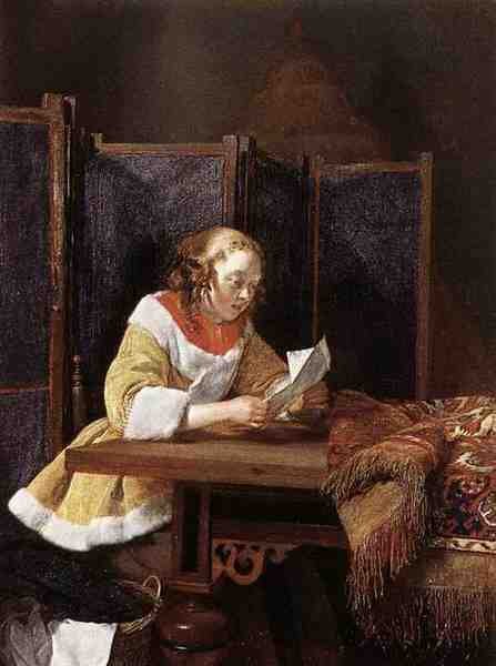 Terborch Gerard A Lady Reading A Letter 5 A4 Photo Print