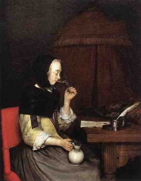 Terborch Gerard Woman Drinking Wine Wga 5 A4 Photo Print