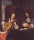 Terborch Gerard Woman Playing The Lute 5 A4 Photo Print