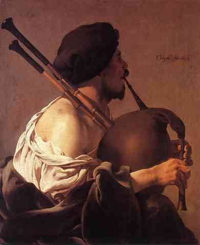 Terbrugghen Hendrick Bagpipe Player A4 Photo Print