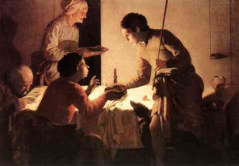 Terbrugghen Hendrick The Supper A4 Photo Print