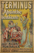 Terminus Absinthe Couple Vintage Retro Advert Poster