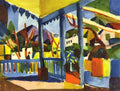 Terrace Of The Villa In St Germain August Macke Expressionism A4 Photo Print