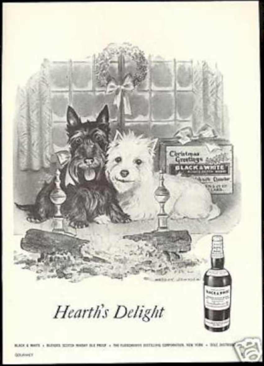 Terriers Whiskey Hearth Vintage Retro Advert Ads A4 Photo Print