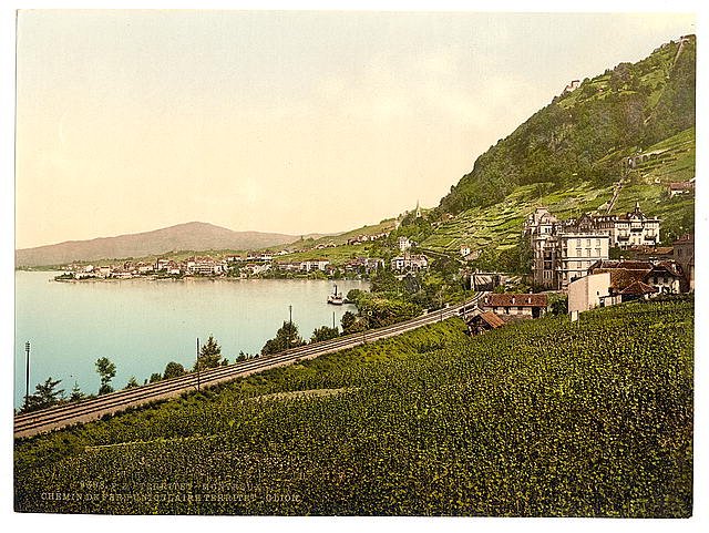 Territet Montreaux  Geneva Lake Vintage A4 Photo Print