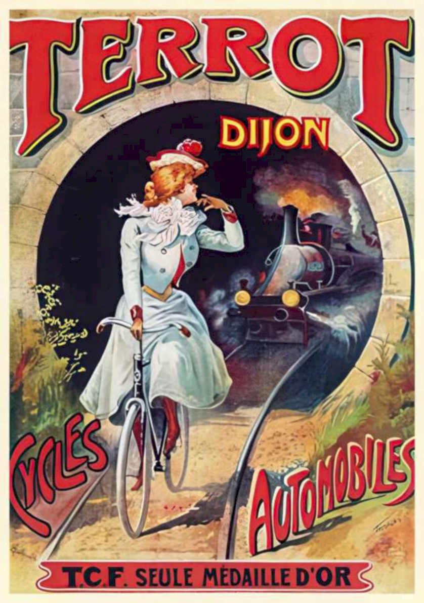 Terrot Dijon Bicycle Vintage Retro Advert Ads A4 Photo Print
