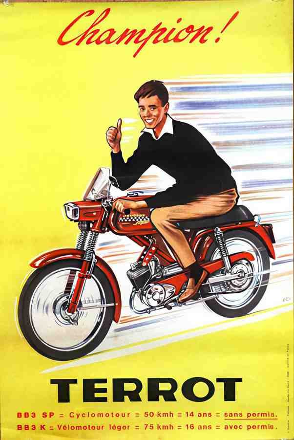 TerrotMoped Vintage Advert A4 Photo Print