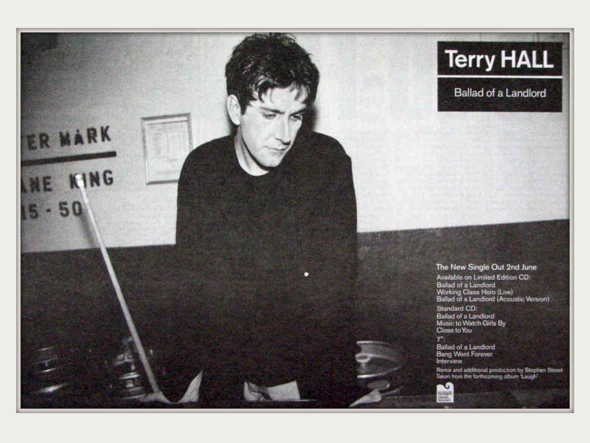 Terry Hall Ballad Vintage Retro Advert Poster A4 Photo Print