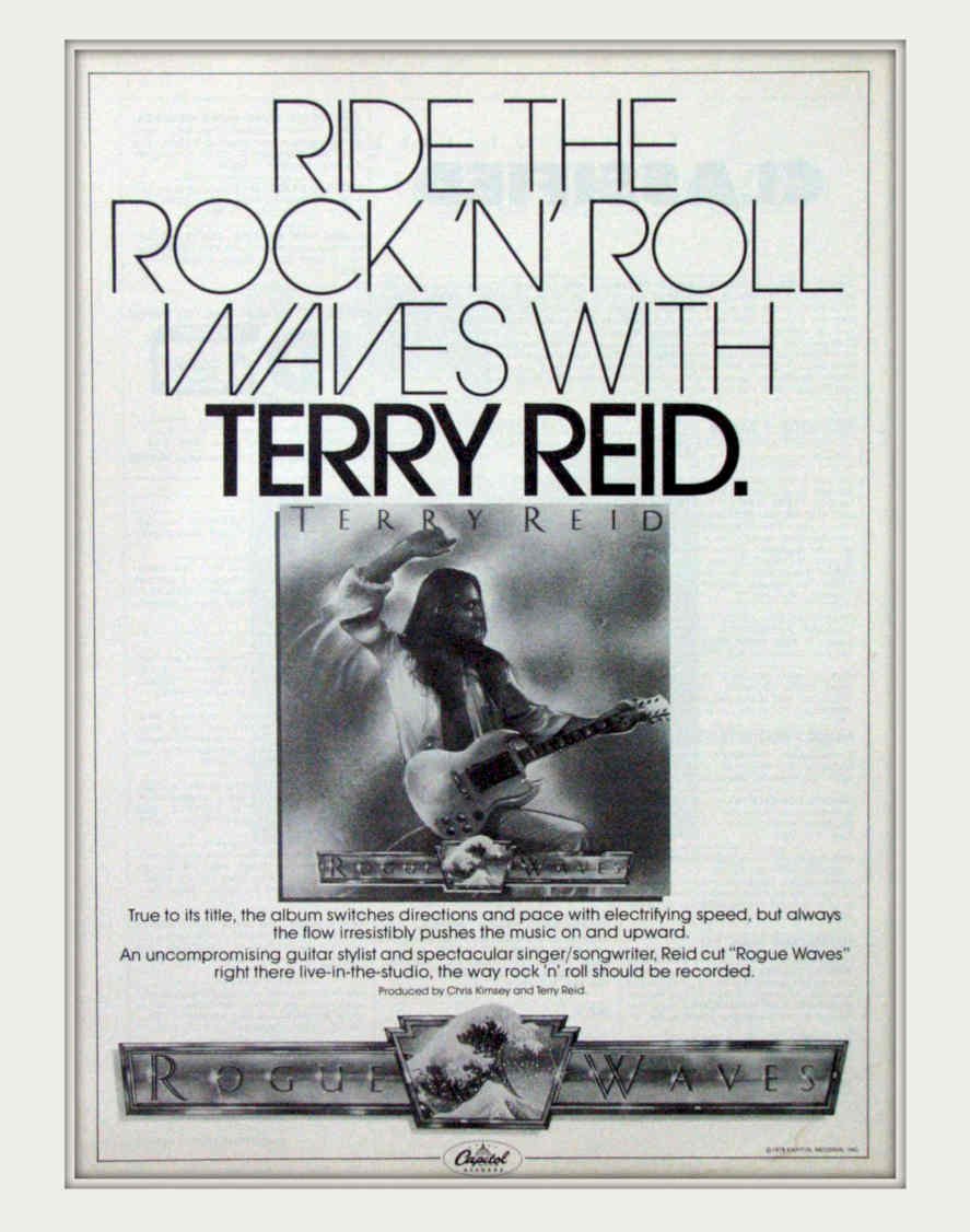 Terry Reid Rogue Vintage Retro Advert Poster A4 Photo Print