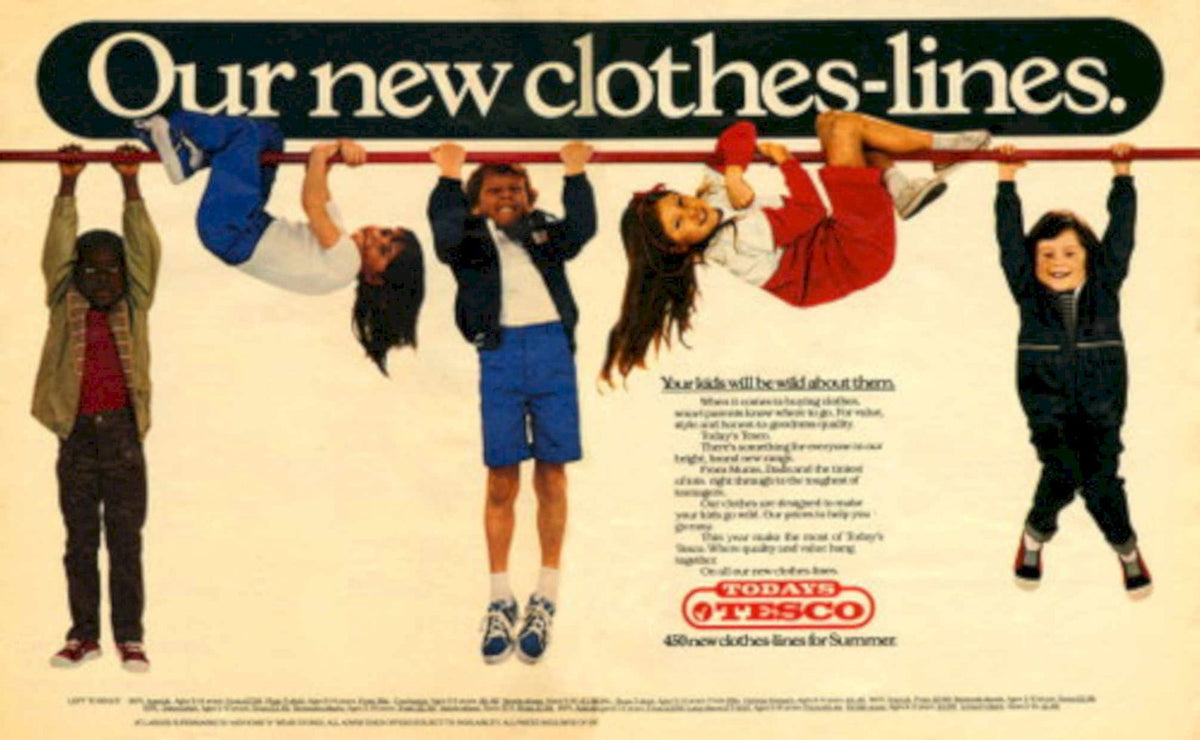 Tesco Children Clothes 1960s Vintage Retro Advert