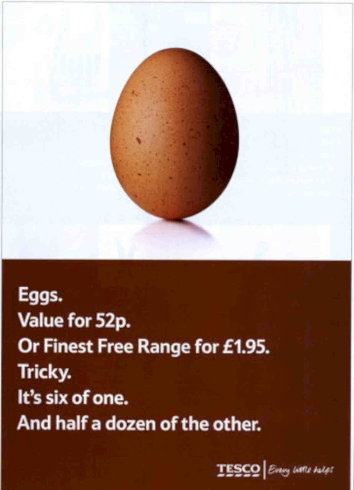 Tesco Eggs Value Vintage Retro Advert Poster A4 Photo Print