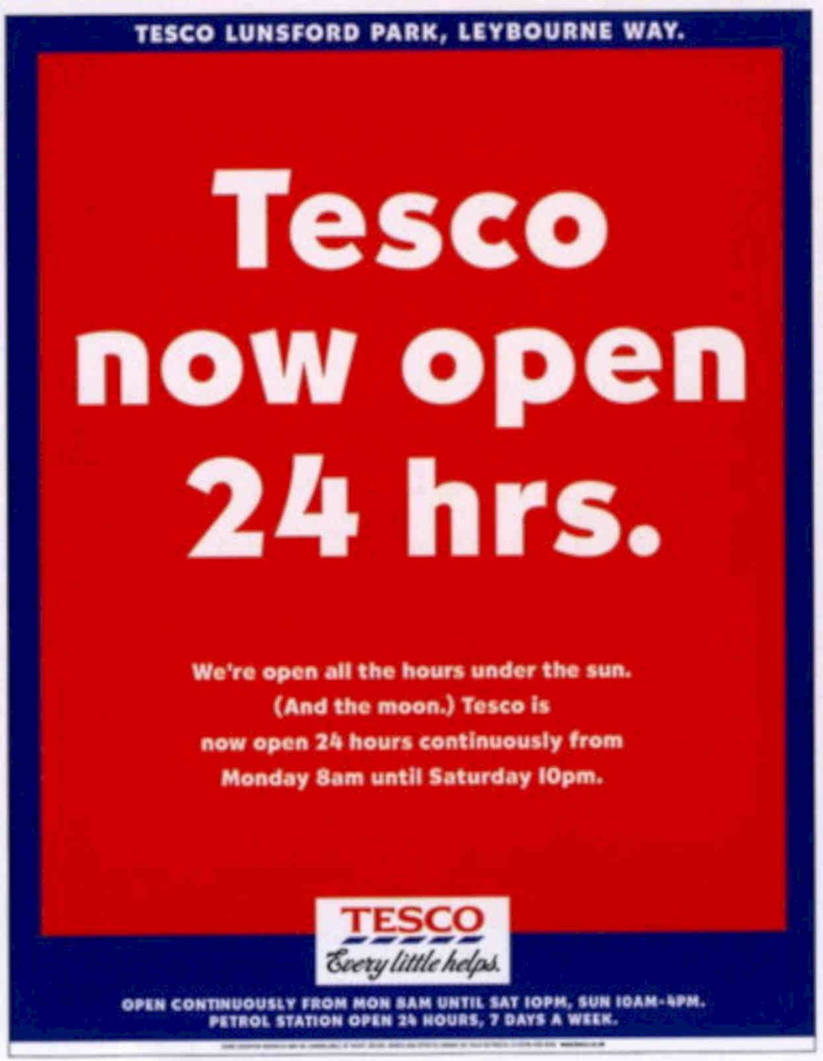 Tesco Leyburn Park Vintage Retro Advert Poster A4 Photo Print