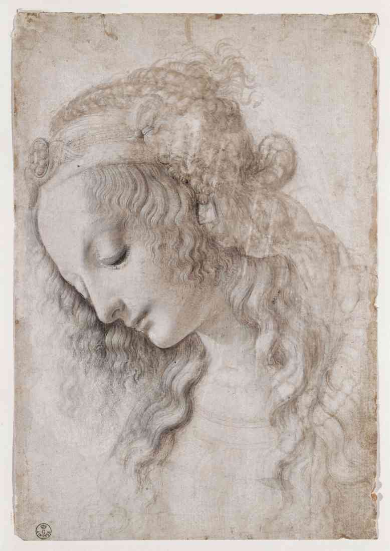 Teste Di Donna Di Profilo Leondardo Da Vinci 2 A4 Photo Print