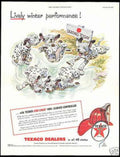 Texaco Dogs Skating Vintage Retro Advert Ads A4 Photo Print