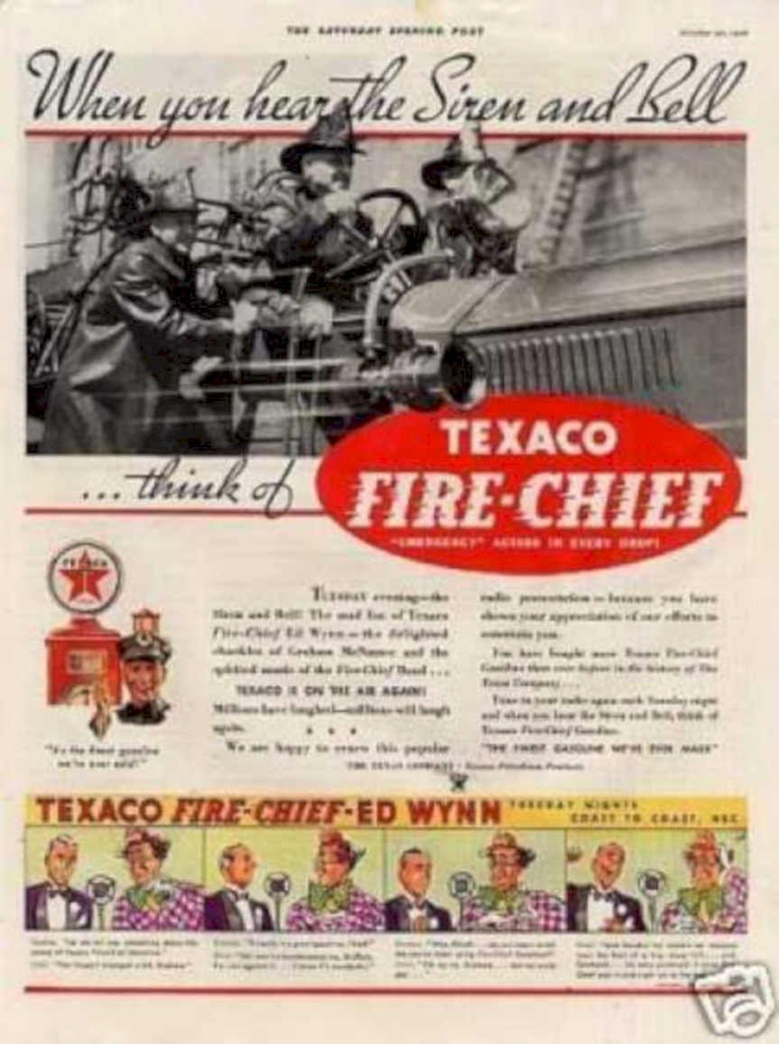 Texaco Fire Chief 5 Vintage Retro Advert Ads A4 Photo Print