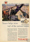 Texaco Helicopter Mine Vintage Retro Advert Ads A4 Photo Print