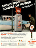 Texaco Sky Chief 2 1950s Vintage Retro Advert Poster