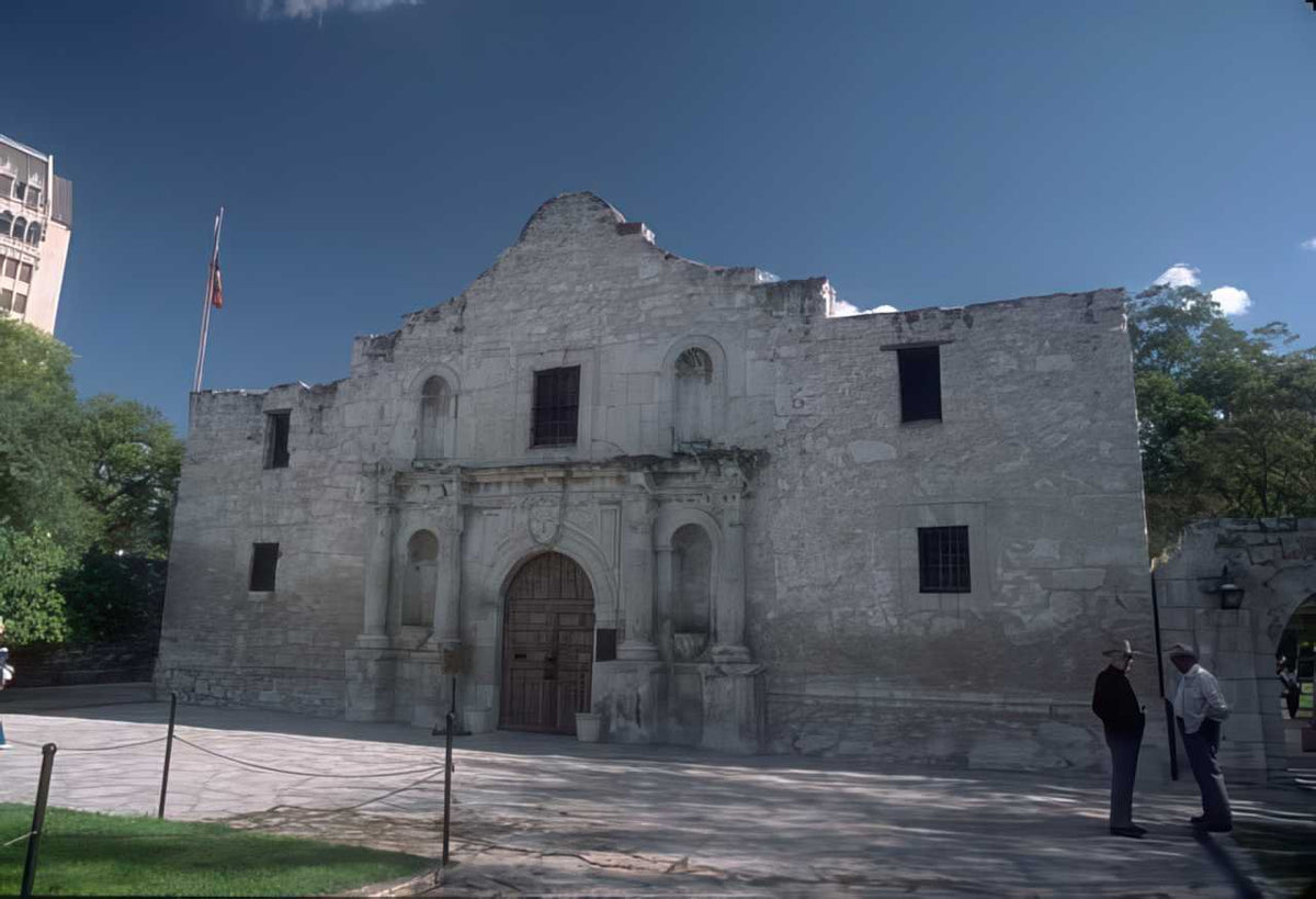 Texas Alamo Exterior Stone 1 A4 Photo Print