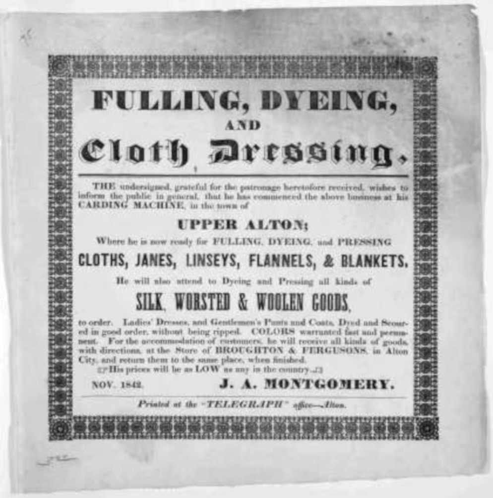 Textile Business 1842 Vintage Retro Advert Ads A4 Photo Print