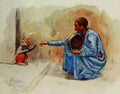 Thackeray Lance 1869 1916 The People of Egypt 1916 Monkey boy A4 Photo Print