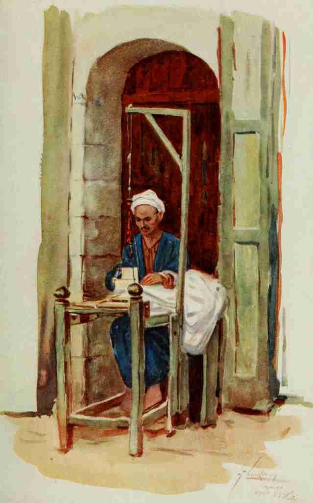 Thackeray Lance 1869 1916 The People of Egypt 1916 Spinner or weaver A4 Photo Print