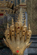 Thailand Golden Naga Sculpture A4 Photo Print