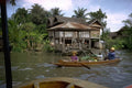 Thailand River Canoes Tonle A4 Photo Print