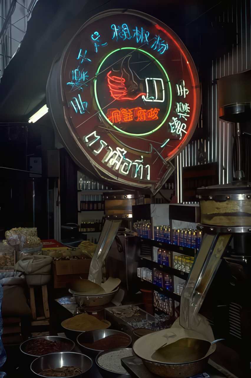 Thailand Spice Shop Noodles A4 Photo Print
