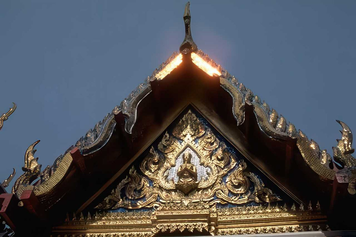 Thailand Temple Naga Golden A4 Photo Print