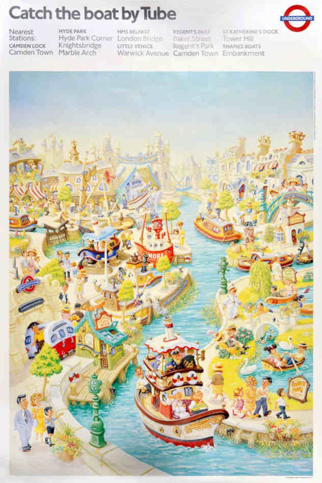 Thames Boat Trip Vintage Retro Advert Poster A4 Photo Print