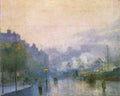 Thames Port Lesser Ury Impressionism European A4 Photo Print