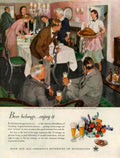 Thanksgiving Dinner Beer 1 1940s Vintage Retro Advert Poster