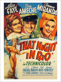 That Night In Rio Carmen Miranda Musical Movie Poster 1941 Vintage Retro Advert