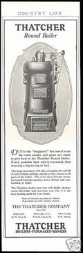 Thatcher Round Boiler Vintage Retro Advert Ads A4 Photo Print