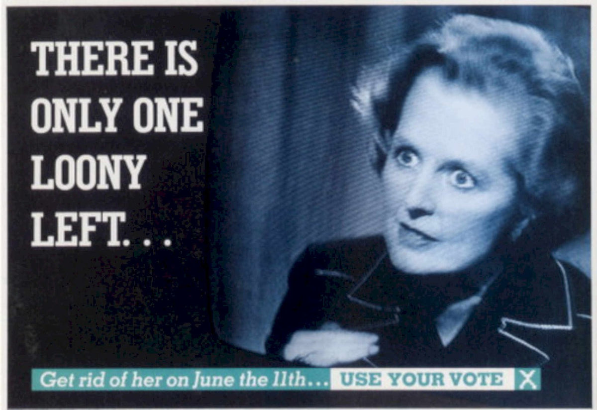 Thatcher Vote Protest 1980s Vintage Retro Advert