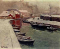 Thaulow Frits A Snowy Harbo 5 A4 Photo Print