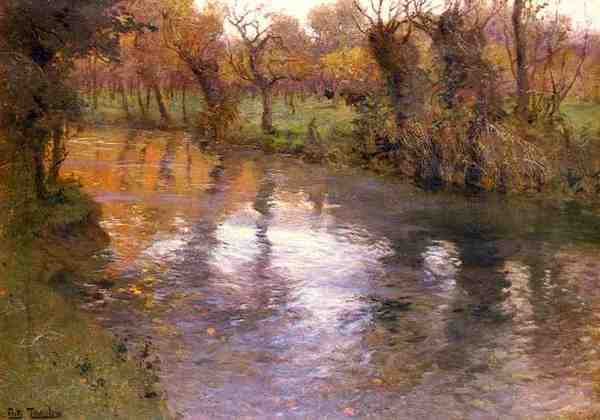 Thaulow Frits An Orchard On The Banks Of A River 5 A4 Photo Print