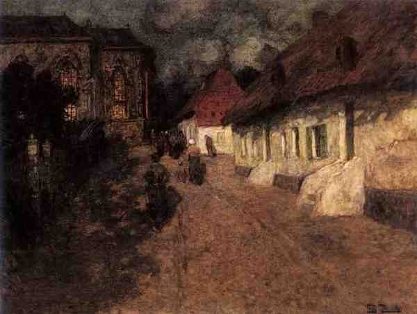 Thaulow Frits Midnight Mass 5 A4 Photo Print
