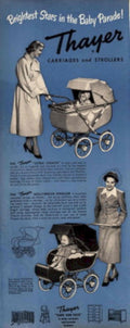 Thayer Carriages Strollers 1950s Vintage Retro Advert Poster