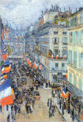 The 14Th July Rue Daunou Hassam Impressionism American A4 Photo Print