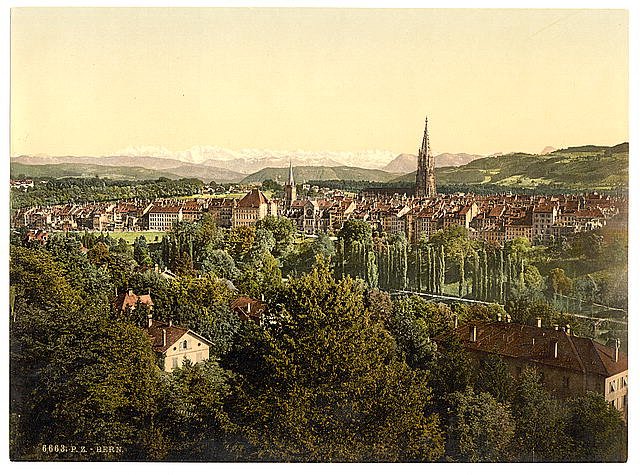 The Alps I Berne Vintage A4 Photo Print