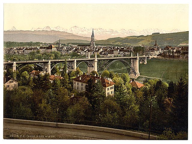 The Alps II Berne Vintage A4 Photo Print