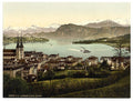 The Alps Lucerne Vintage A4 Photo Print