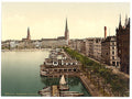 The Alster Cathedral Junfernsteig Hamburg Vintage A4 Photo Print