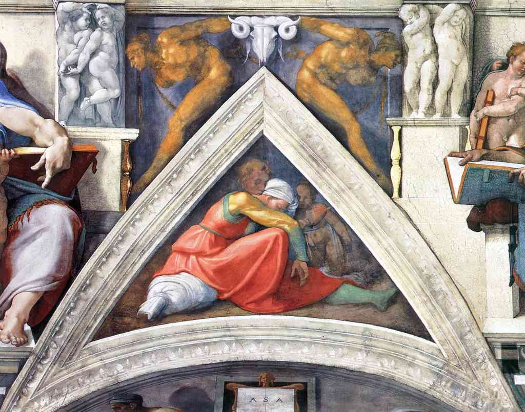 The Ancestors Of Christ Asa Michelangelo A4 Photo Print