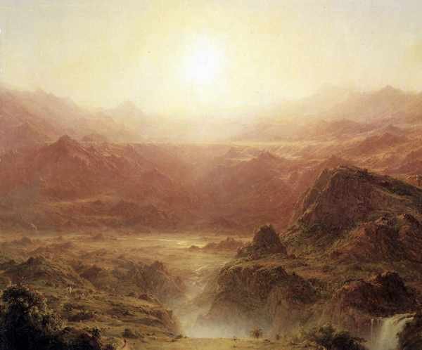 The Andes of Ecuador Detail Frederick Edwin Church A4 Photo Print