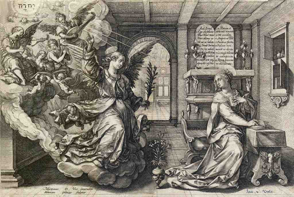 The Annunciation 16thc Vintage A4 Photo Print