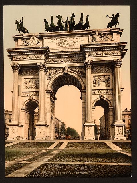 The Arch of Peace Milan Vintage A4 Photo Print